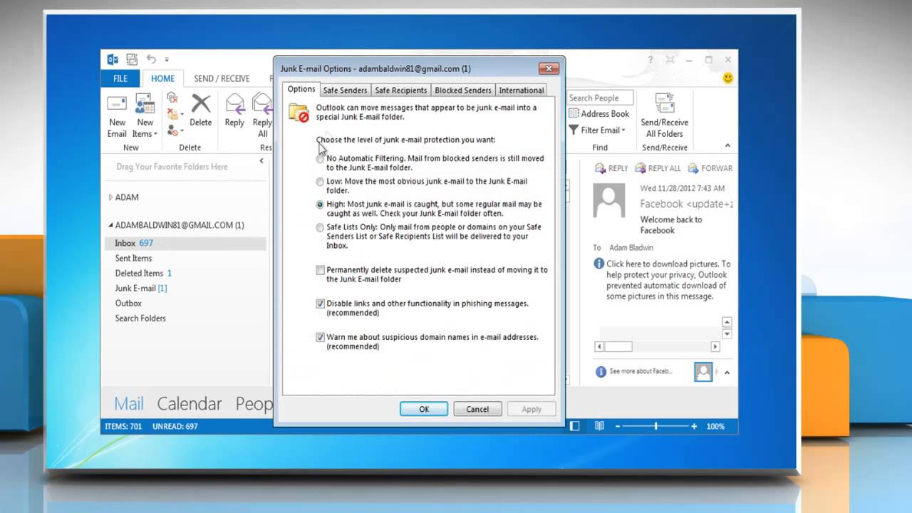 How To Import Email Addresses Into Junk Email Filter Lists In Outlook 