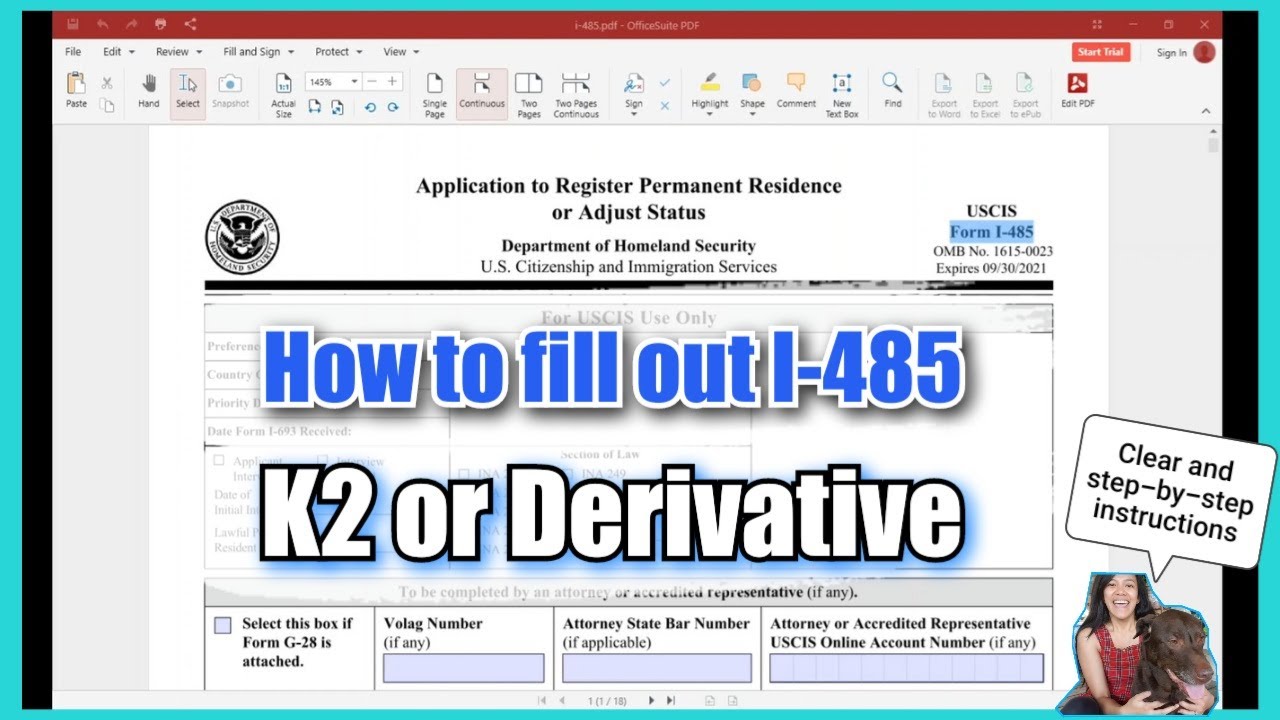 How to fill up k2 form
