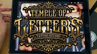 "Inglewood" Lettering Tattoo Alphabet for Procreate app