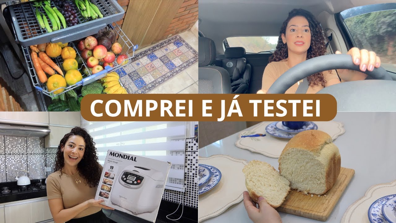 COMPREI UMA PANIFICADORA, MERCADO,HIGIENIZANDO AS FRUTAS E LEGUMES NA LAVA- LOUÇA,GELADEIRA EM ORDEM