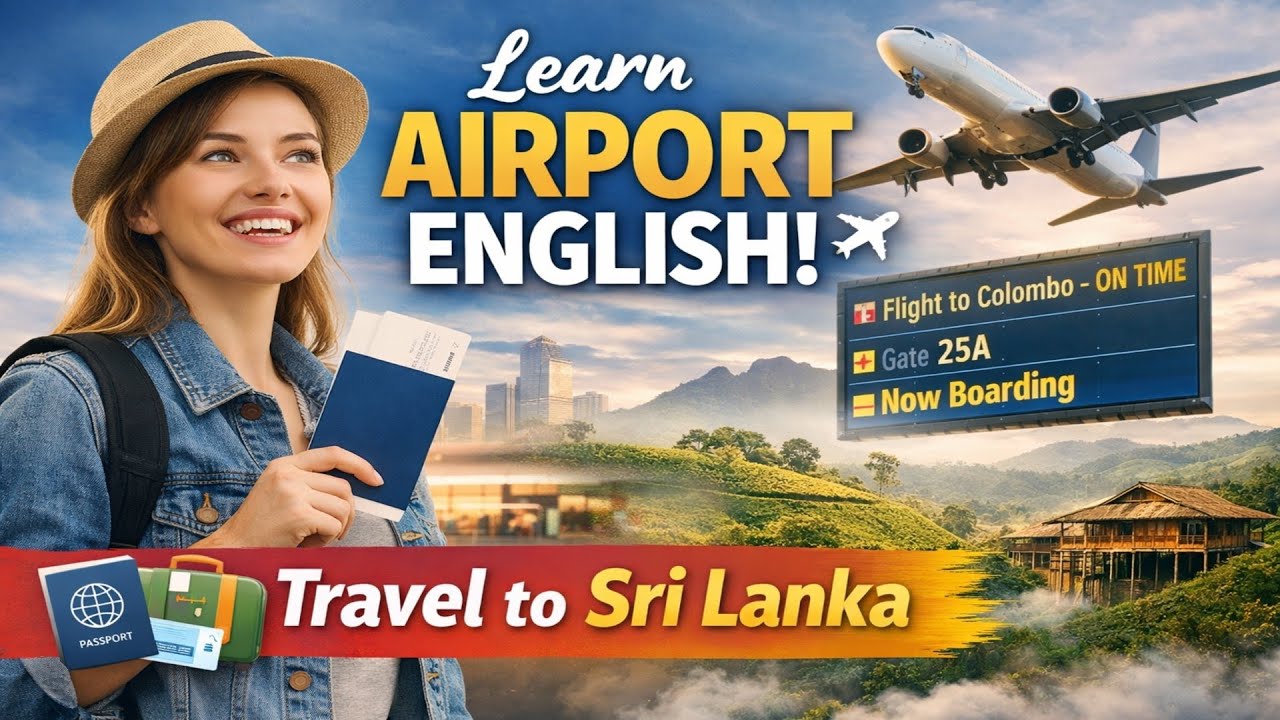 Travel & Airport English | My Trip to Sri Lanka | SpeakVoyage ESL Story (Beginner English Listening)