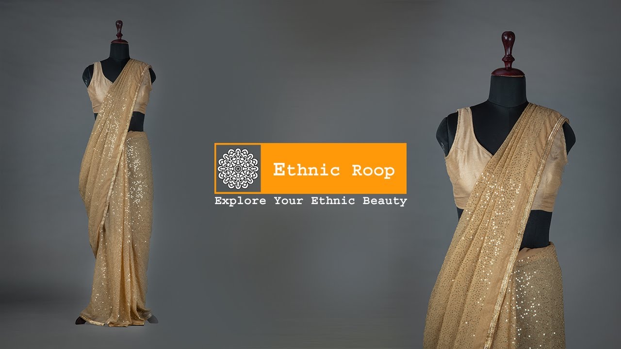 Bollywood Designer Sequins Saree || Latest Party Wear Saree || Online Saree Review || EthnicRoop