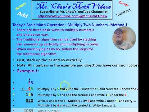 Multiply Numbers Using the Traditional Algorithm
