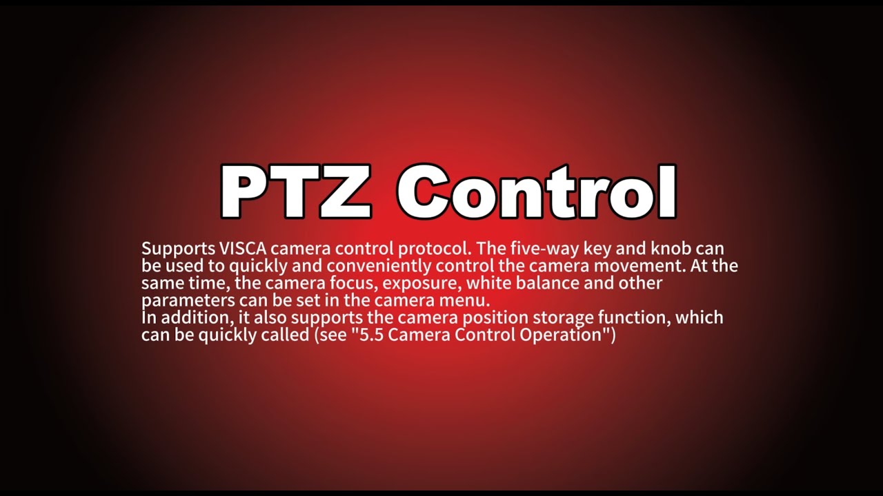 Setup PTZ Control on CineTreak Stream Master SDI