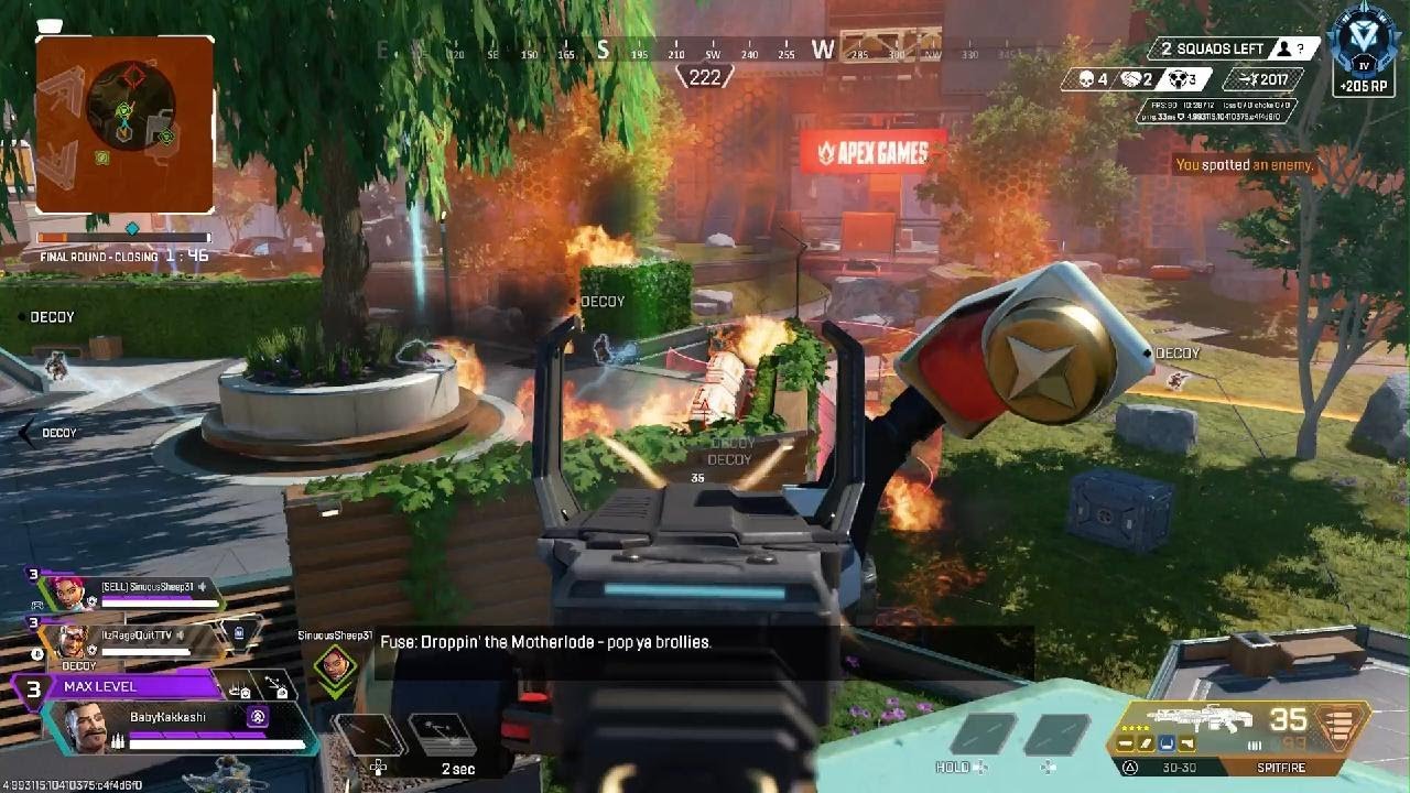 Playing Fuse in S27 Apex Legends before his rumoured rework next season (with Lifeline and Mirage)