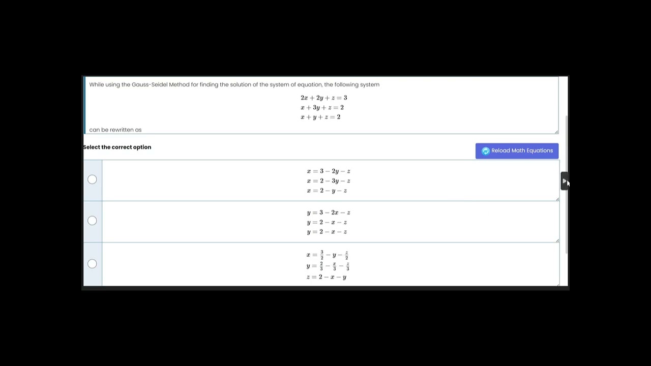 MTH603 Quiz 1 Fall 2025