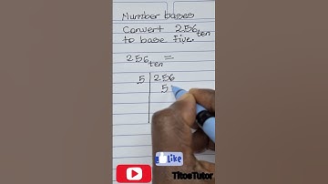 Convert from base ten to base five with ease ✨️ #numbers #titostutor #shortsvideoviral #mathstricks
