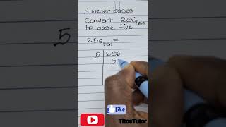 Convert from base ten to base five with ease ✨️ #numbers #titostutor #shortsvideoviral #mathstricks