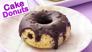 EASY DONUTS RECIPE (No Yeast) | Homemade Chocolate Chip Vanilla Cake Donuts | Baking Cherry