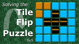 Tile Flip Puzzle, 5x5 (How to Solve) screenshot 4