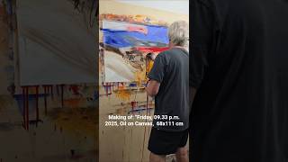 Making of : "Friday, 09.33 p.m. 2025, Oil on Canvas, 68x111 cm #saatchigallery #singulart #artmajeur