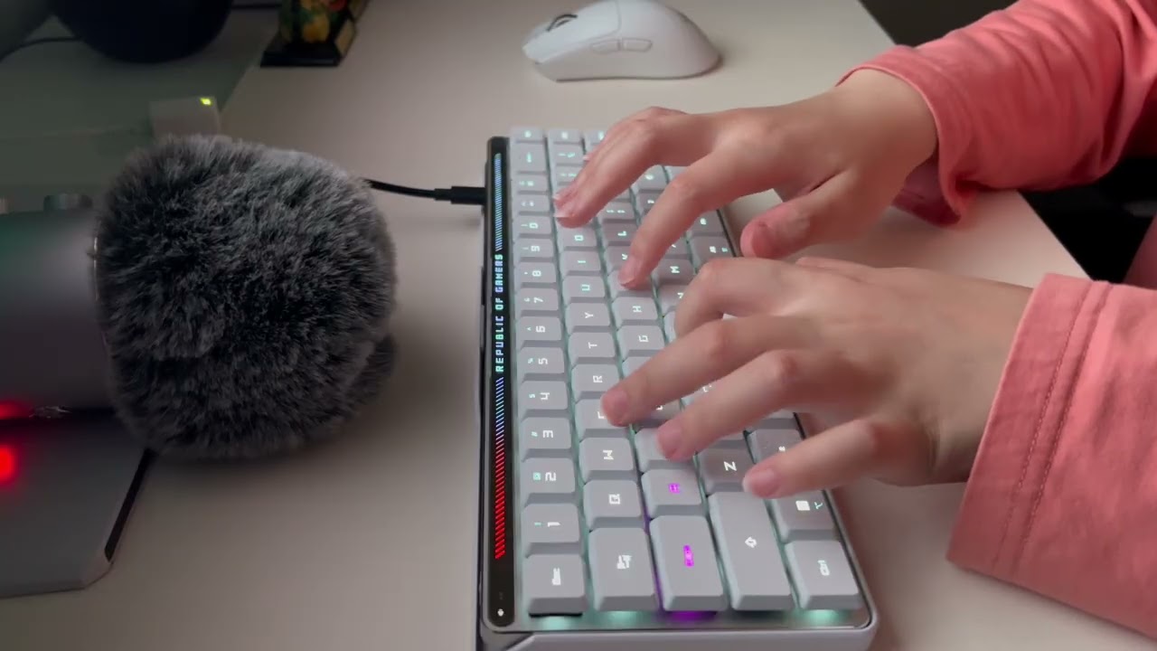 ASMR Typing Sounds on 5 Different Keyboards