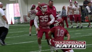 Arkansas Razorbacks Sights and Sounds 2017 Spring Practice #2