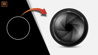Illustrator Tutorial : How To Design a Camera Lens Shutter Vector Illustration For Designer's screenshot 5