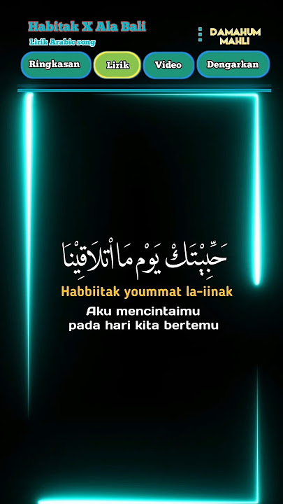 EPISODE 15 || LIRIK ARABIC SONG HABITAK X ALA BALI VIRAL DI TIK TOK #trending #tiktok