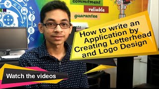 How to write an application by creating Letterhead and Logo design screenshot 5