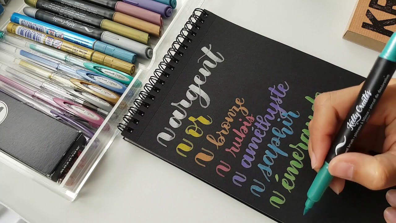 Mes marques de feutres métallisés préférées pour mes lettering de Noël ~ -  Lettering Créatif