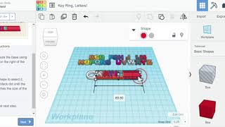 Keyring, Letters! on Tinkercad