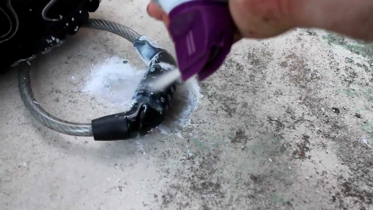 how to break a bike lock with dust remover YouTube