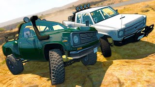 Extreme Off-Road Truck Racing & Massive Jumps! - BeamNG Multiplayer Gameplay & Crashes screenshot 4