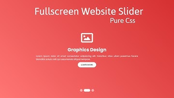 How to create a Fullscreen slider using HTML and Css || Pure Css @ravied
