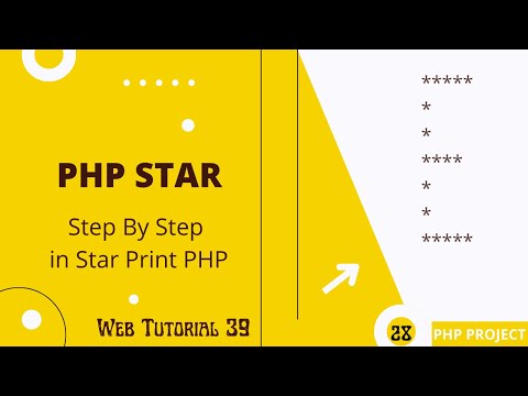 E Pattern Star Print In PHP | Step By Step Star Print In PHP | Web Tutorial 39 #star #E Star Pattern