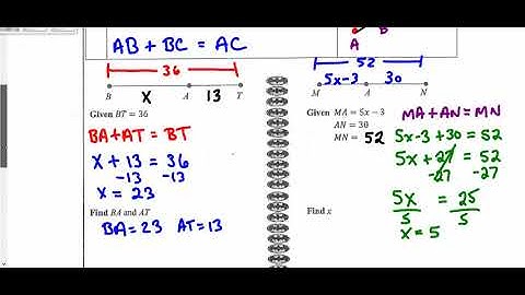 Segment and Angle Addition Postulates