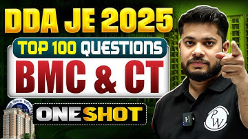 BMC & CT In ONE SHOT | DDA JE Civil Engineering Classes | BMC & CT DDA JE 2025