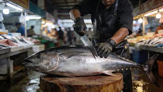 You Won’t Believe How Perfect This Tuna Cutting Is – So Clean It’s Unreal! 🔪🐟😱”