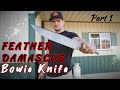 Making a Complex Feather Damascus Bowie Knife!