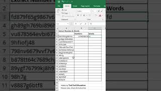 Extract Number & Words using Flash Fill - Excel tips & Tricks from @todfodeducation