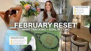 FEBRUARY RESET   2024 goal checkin, habit tracking, meal planning, & house cleaning | morgan yates