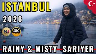 Istanbul Walking Tour 4K | Sarıyer Seaside, Misty Weather & Local Life 🇹🇷 screenshot 5