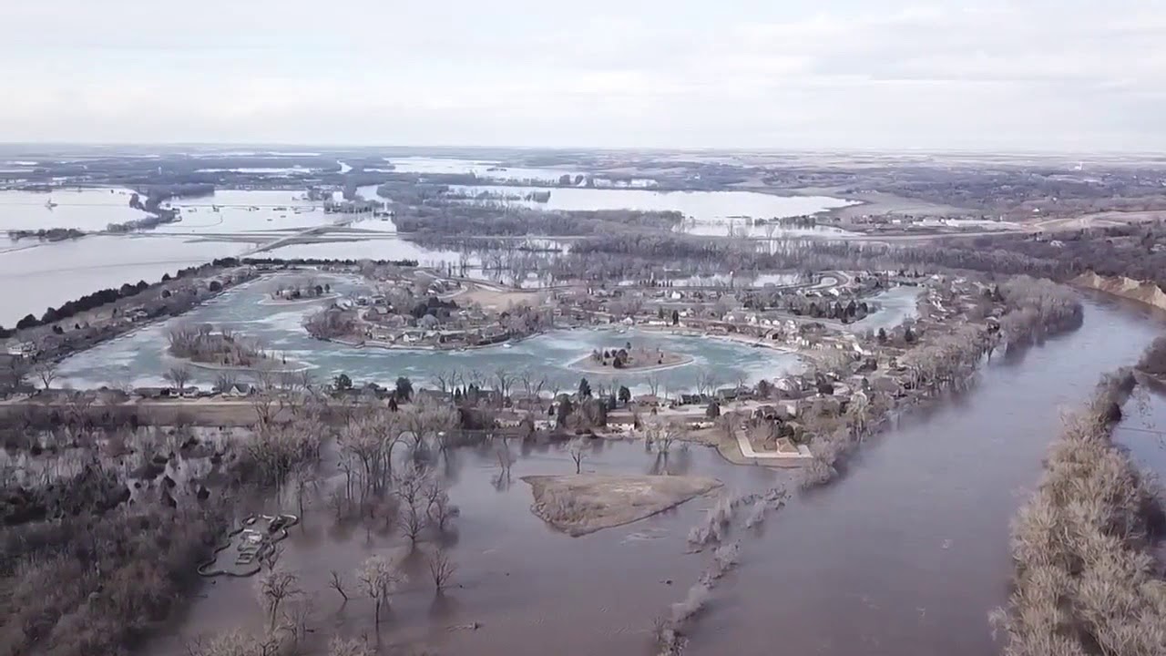 Drone Video Shows Nebraska Flooding - YouTube