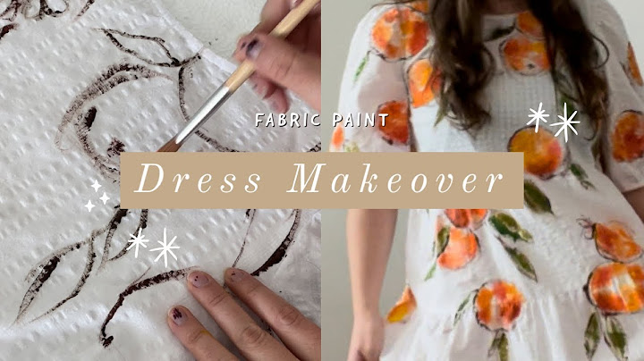 Let’s paint a dress!🍊#fabricpaint #dress #makeover