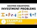 Investment Problems Examples | Algebra - JK Math