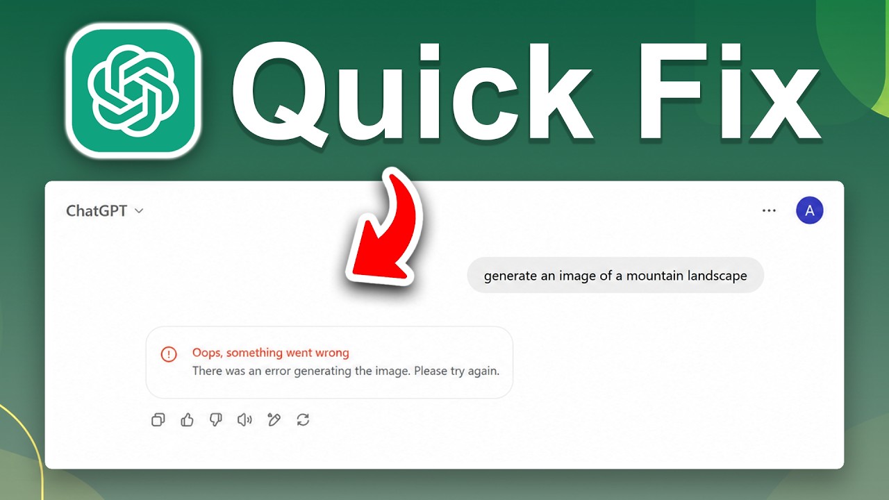 How To Fix ChatGPT Image Generation Not Working (Step By Step) - YouTube
