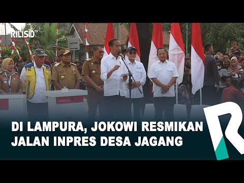 Di Lampura, Jokowi Resmikan Jalan Inpres desa Jagang