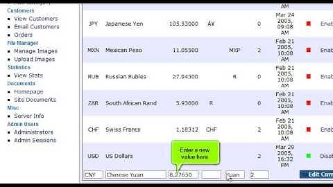 How to configure currency in CubeCart