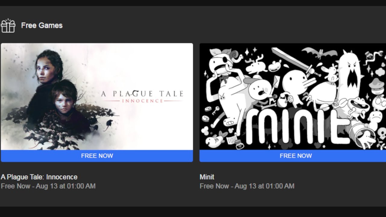 Free This Week: Minit and A Plague Tale: Innocence - Epic Games Store