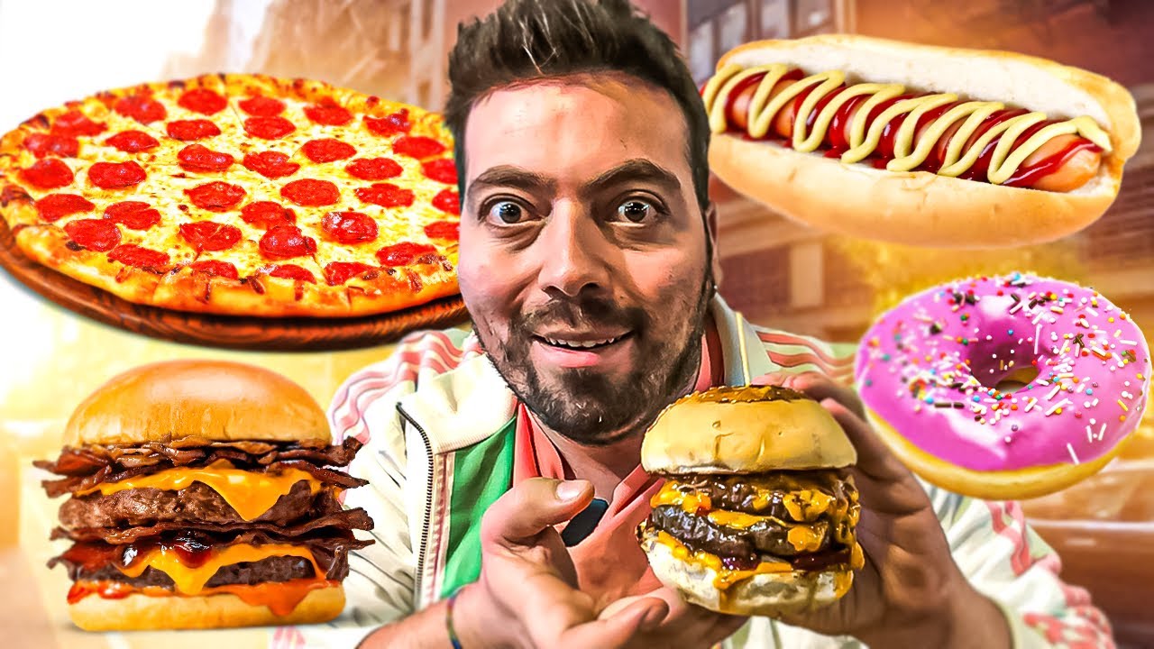 BİR GÜN BOYUNCA AMERİKAN SOKAK LEZZETLERİ YEDİM !