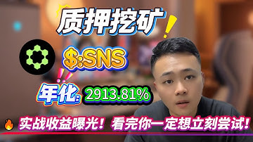 📈稳定又赚钱！Solana无风险质押SNS全流程教学！实测年化高达2913.81%