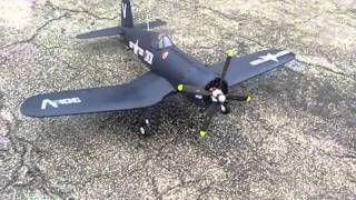 Nitroplanes RC F4U Corsair ~ Maiden Flight