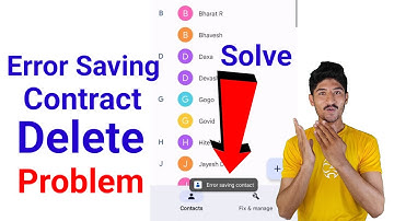 error saving contact delete kaise kare / how to delete error saving contact | error saving contract