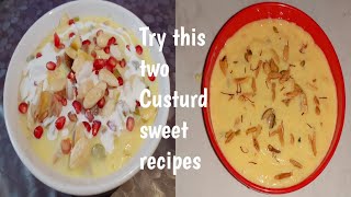 Try This Two Custurd Recipes Custard Recipes Easy Custard Dessert