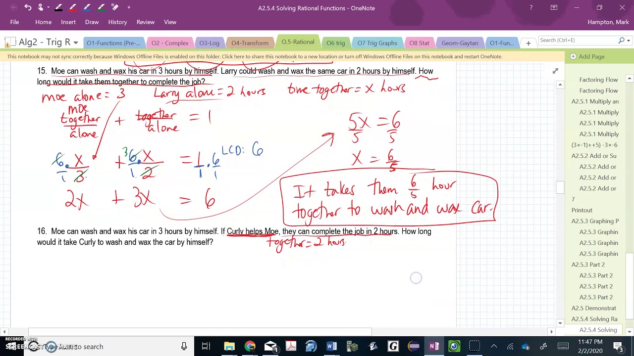 A2 5 4 Part 5 Word Problems YouTube