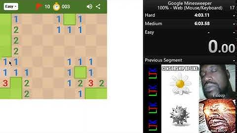 Google Minesweeper speedrun - Any% Easy 4sec