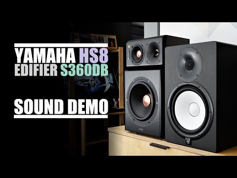 Edifier S360DB  vs  Yamaha HS8  ||  Sound Comparison