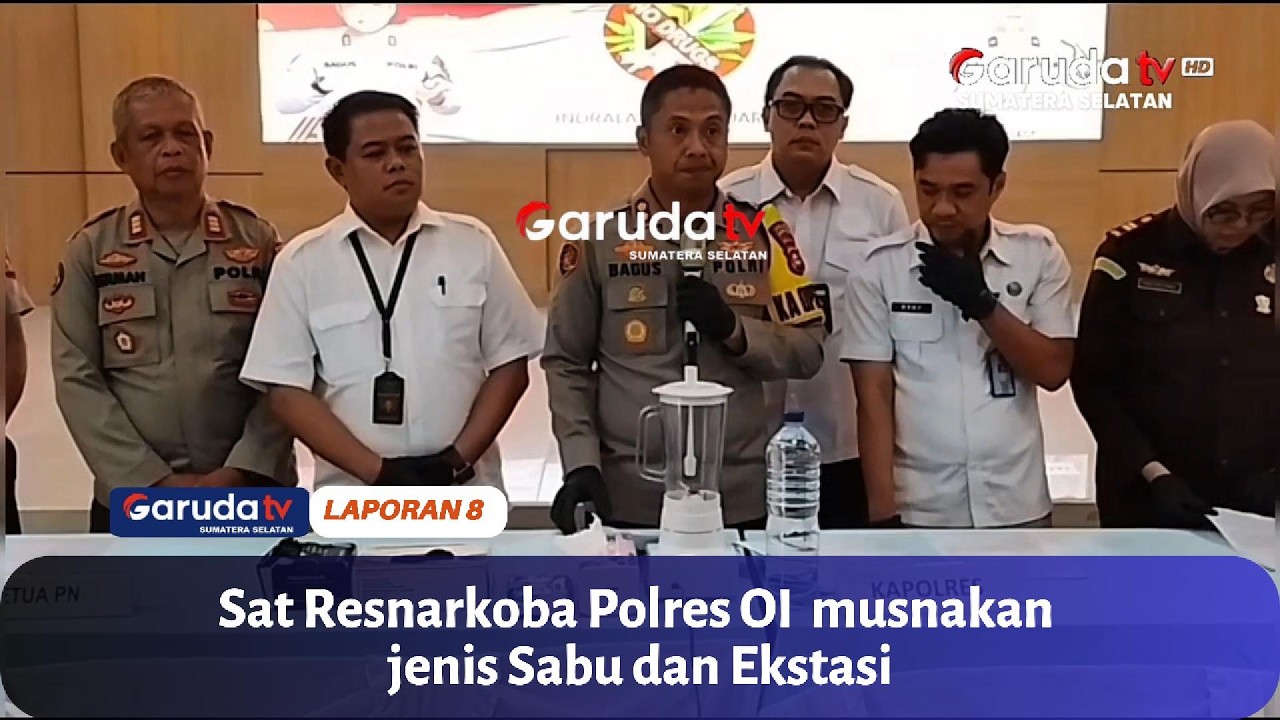 SAT RESNARKOBA POLRES ΟΙ MUSNAHKAN NARKOTIKA JENIS SABU DAN EKSTASI