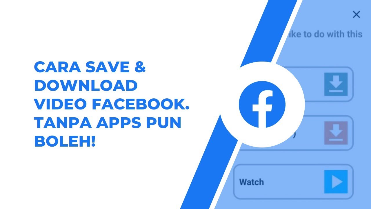 Cara Save dan Download Video Facebook Tanpa Aplikasi - YouTube